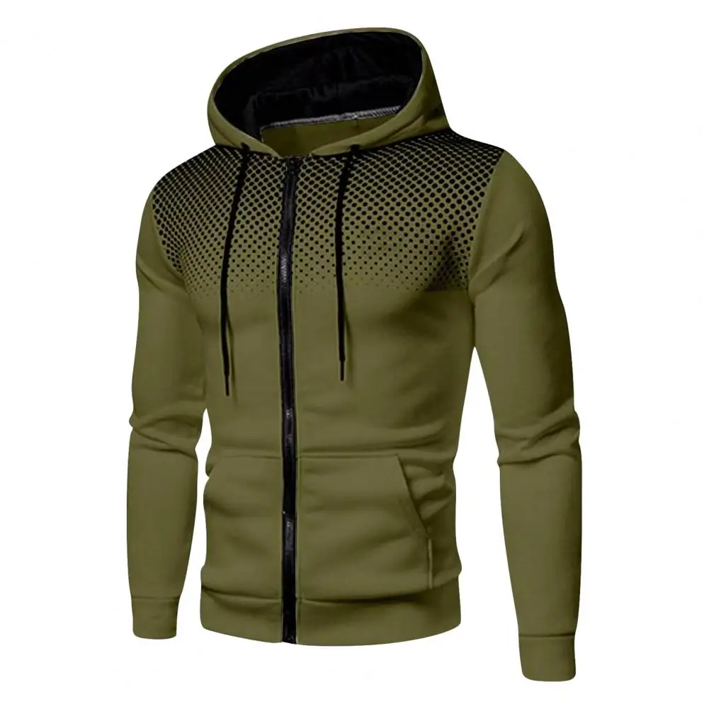 

Fashion Plus Size Men Hoodie Zipper Pockets Drawstring Hooded Sweatshirt Loose Spring Autumn Slim Sportwear Male Hoodie