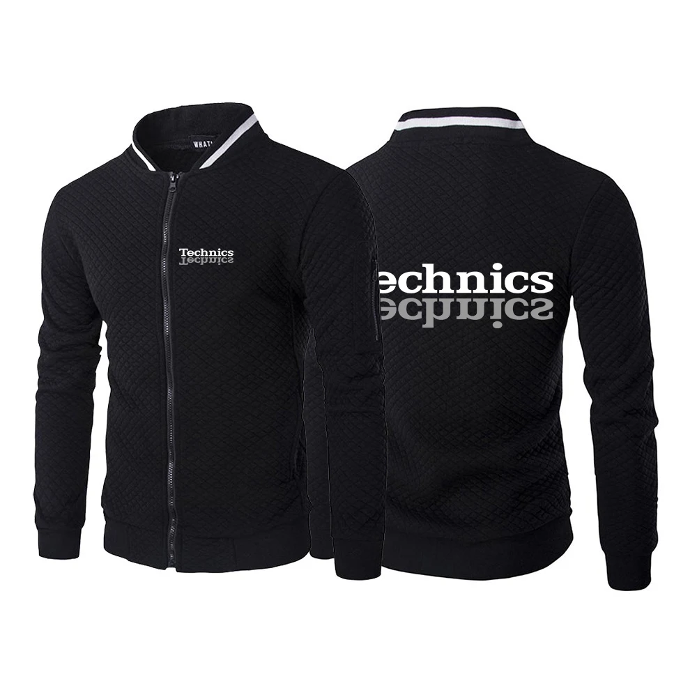 

Technics Printing Fashion 2023 New Man's Winter Spring and Autumn Round Collar Solid Color Cotton Long Sleeve Tracksuit Coat