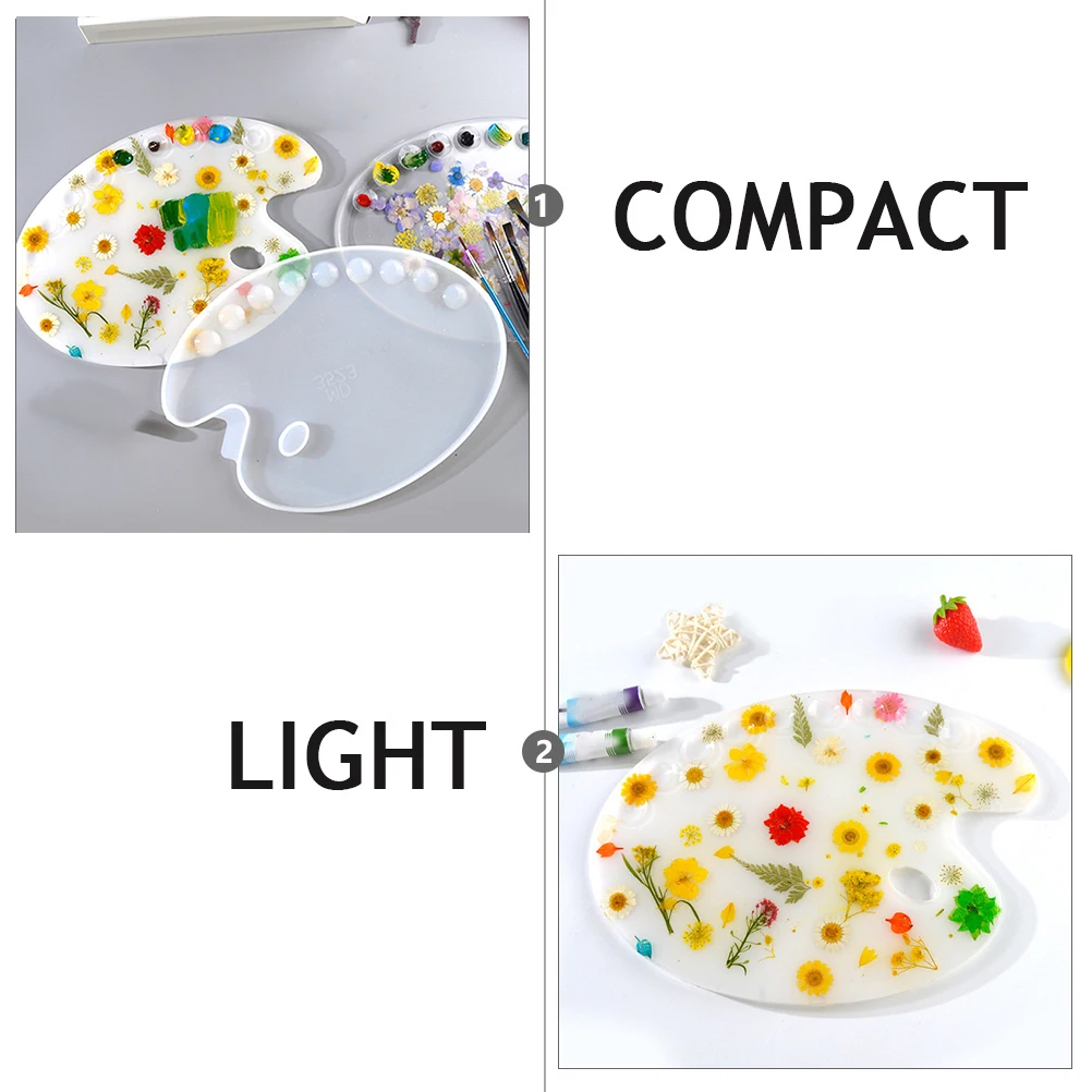 

Palette Mold Craft Paint with Lid Making Silicone Coaster Molds for Resin Epoxy