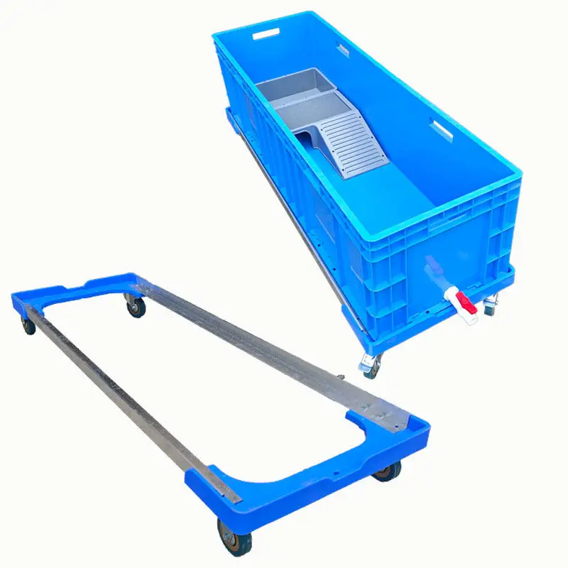 Turtle box with cart turtle tank with sand table drying table plastic box household rectangular ecological pond la