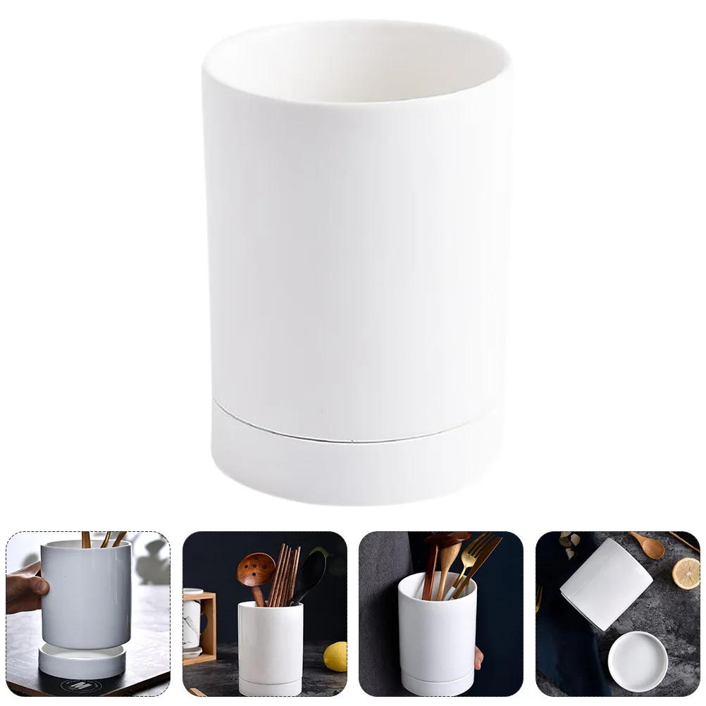 

1Pcs Ceramic Drainage Chopstick Holder Kitchen Utensil Organizer Multipurpose Chopstick Spoon Fork Storage Countertop Tool