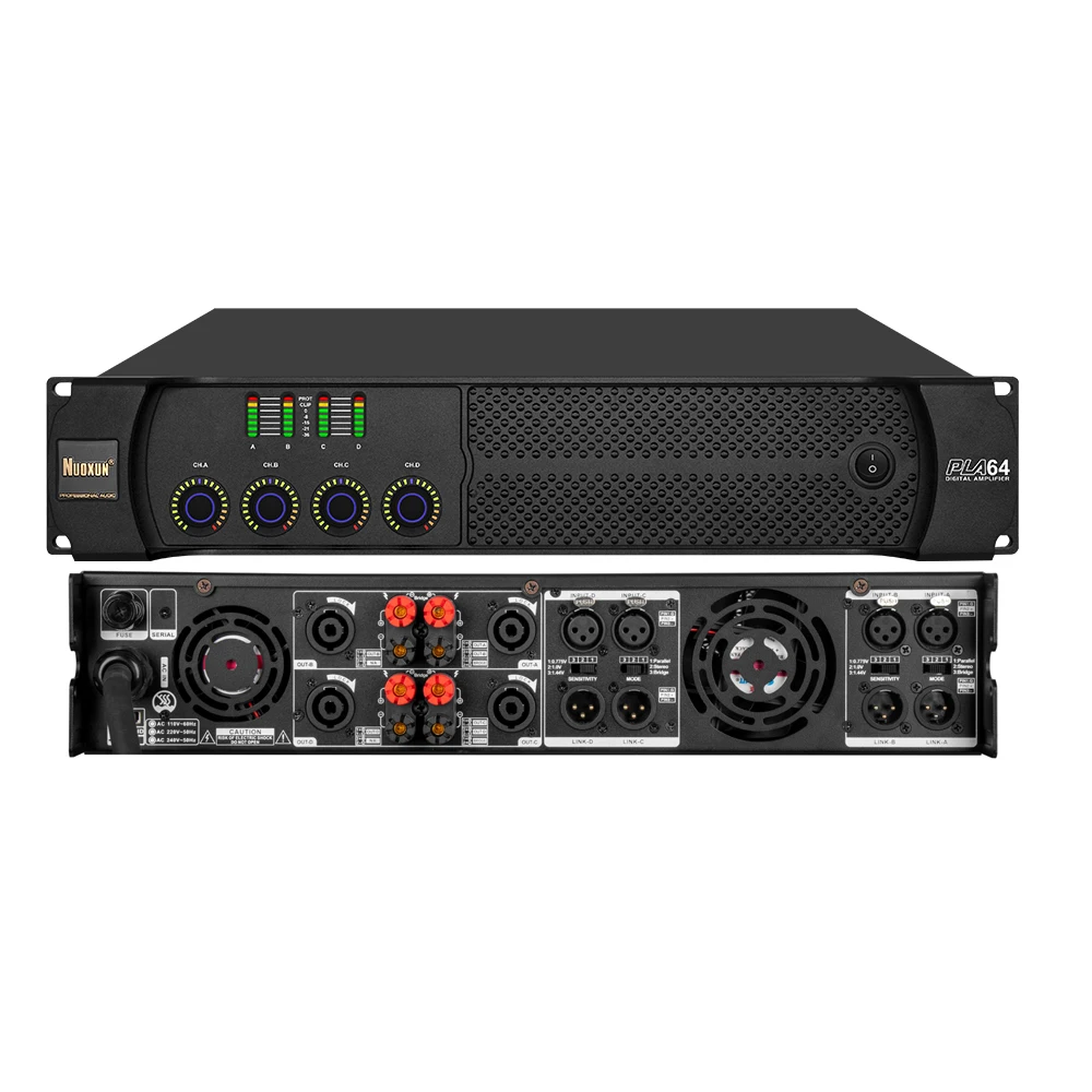 

Professional Class D Digital Audio Power Amplifier 600W 2U For Outdoor Use High Quality 8ohm Impedance Metal