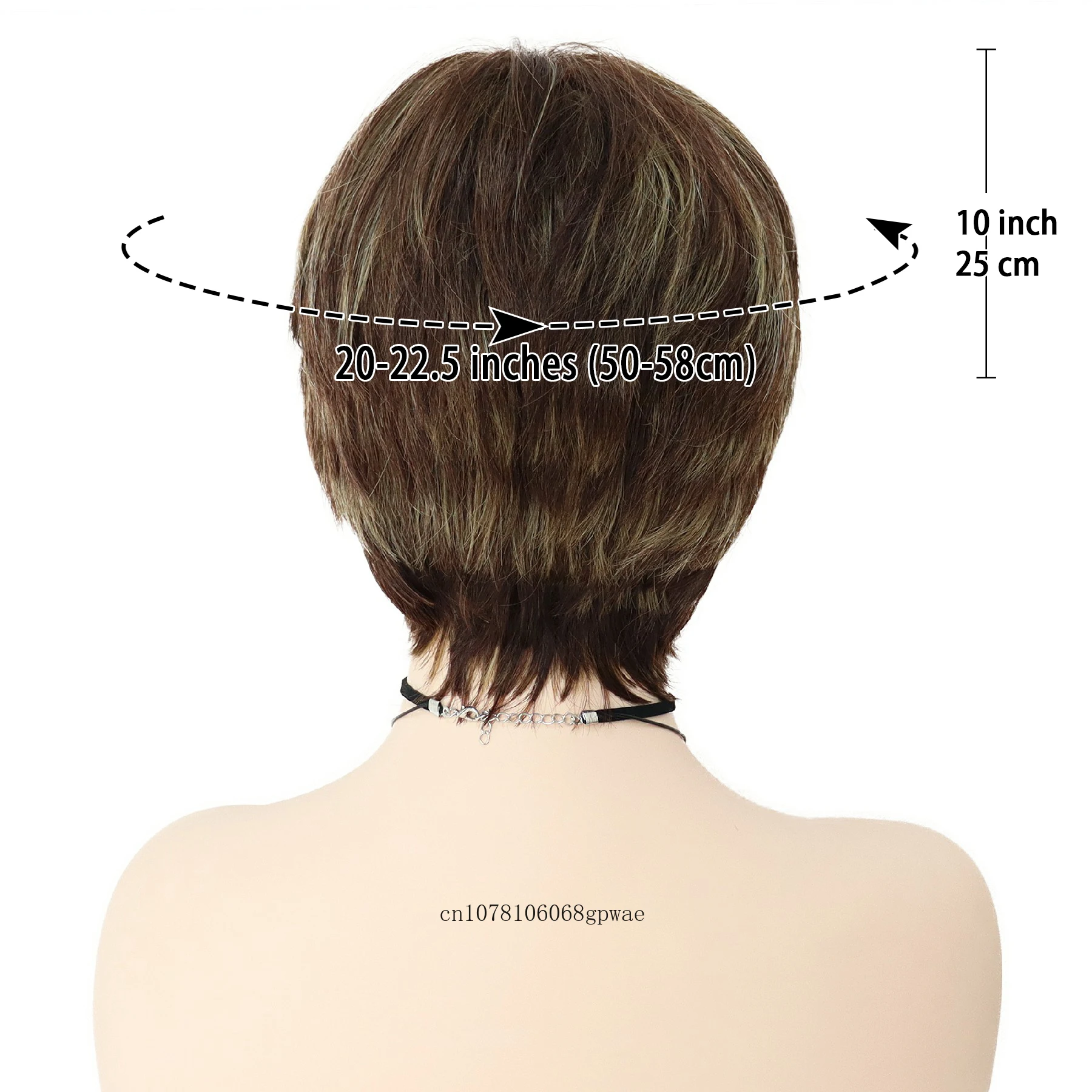 여성용 짧은 픽시 컷 가발, 자연스러운 이발, 다크 브라운 믹스 금발 가발, 앞머리, 데일리 코스프레, 할로윈 파티, 캐주얼 여성용 가발