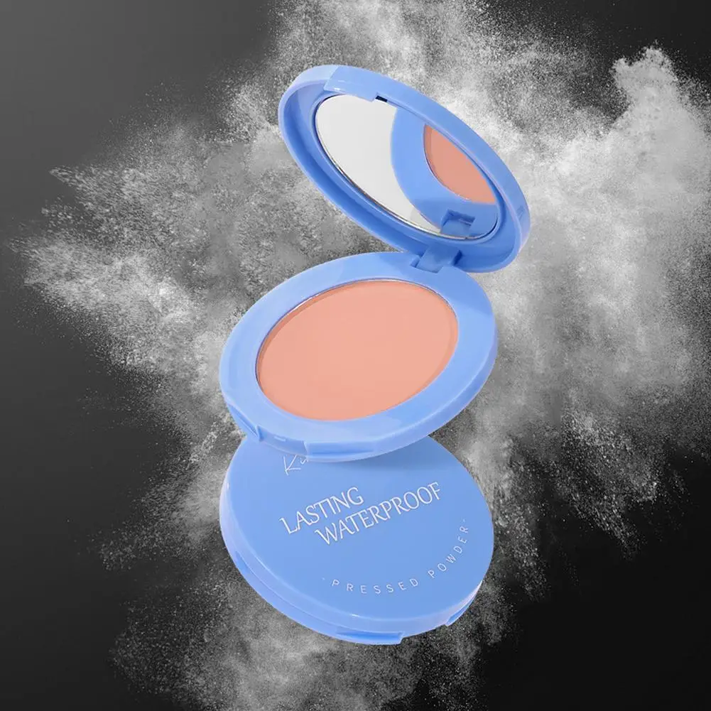 Long-Lasting Waterproof Silk Soft Mist Powder Cake Smooth Pressed Face Powder Oil Control Lady Texture for Makeup