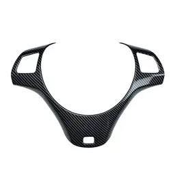 LHD Carbon Fiber Car Steering Wheel Trim for -BMW 3 Series E90 E91 E92 E93 2005-2012 Car Steering Wheel Decoration Cover