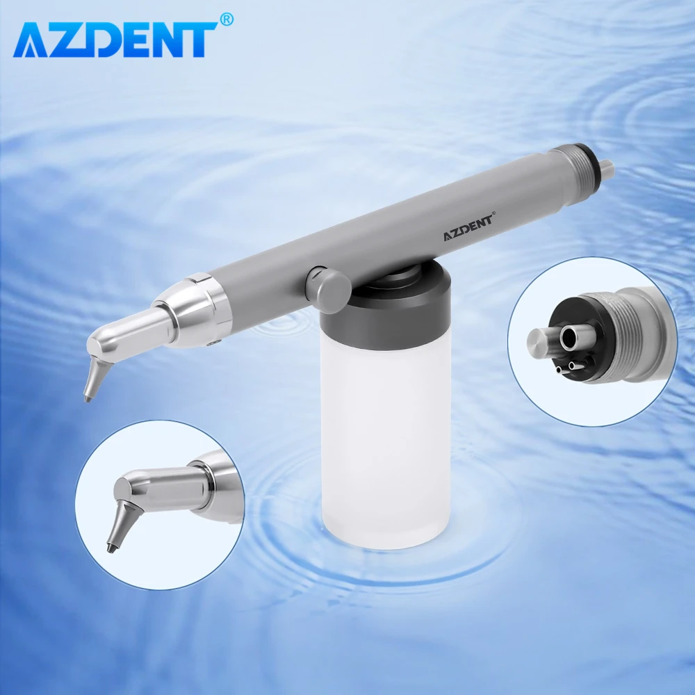 Dental Aluminum Oxide Sandblasting Polisher AZDENT MicroBlaster Water Spray Dentistry Equipment Tool 2/4 Holes with Nozzle