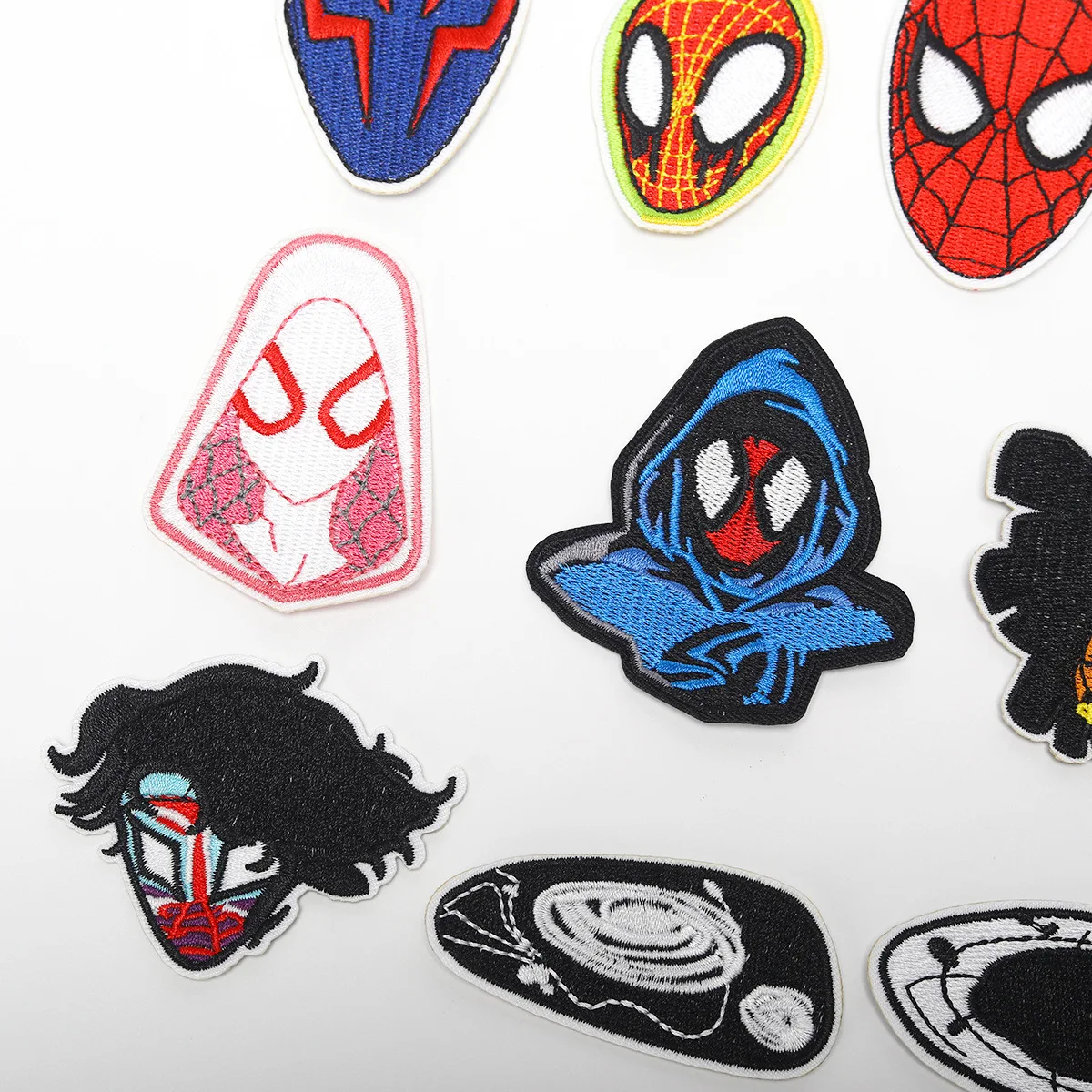 10Pcs Cartoon Superheroes Spiderman Spider Gwen Disney iron on Adhesive Patches Sew Clothes Jeans Embroidery Stickers Applique