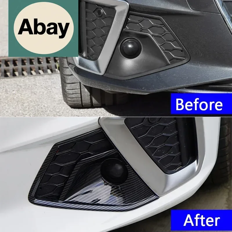 

Подходит для переднего бампера, противотуманная фара, декоративная рамка, накладка, Стайлинг автомобиля для Audi A4 B9 2019-2021, автомобильные внешние аксессуары