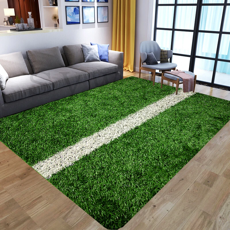 Green Grass Living Room Floor Mat 3D Printing Lawn Plant Bedroom Decoration Hallway Door Mat Non-slip Carpet Bathroom Floor Mat