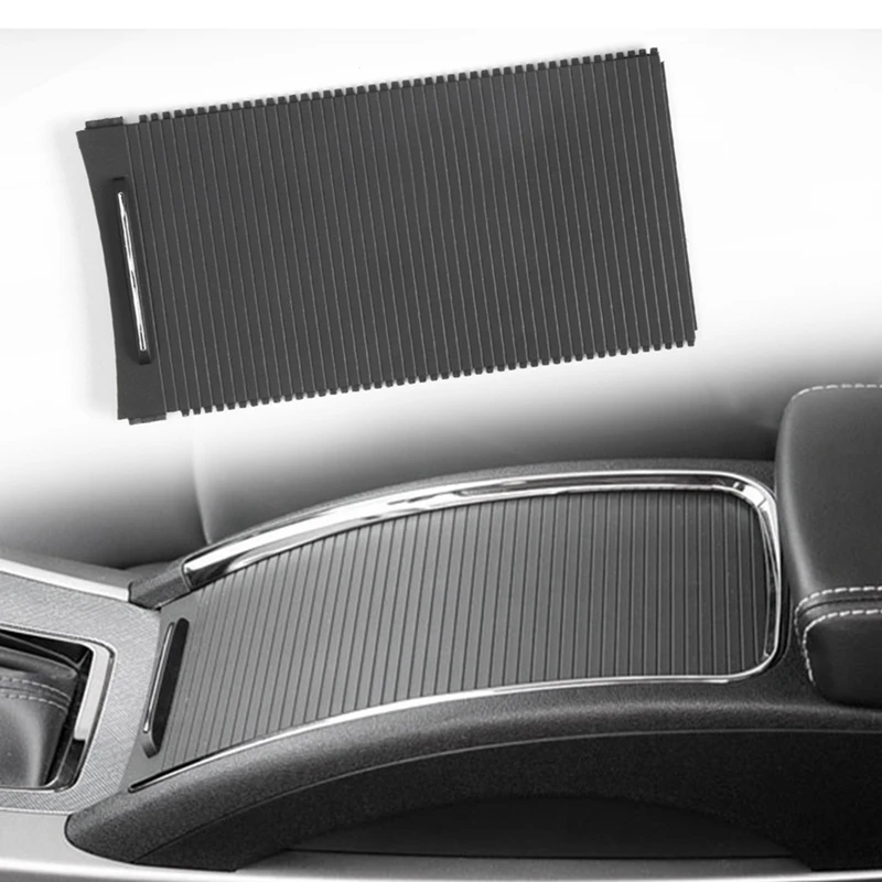 For Buick Lacrosse 09-13 Console Sliding Shutters Cup Holder Roller Blind Cover & Armrest Box Trim Ring Strip Plating