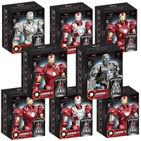 Original Iron Man Toys Blocks Bricks Building DIY Dust cover Legends MK1 MK2 MK3 MK4 MK5 MK6 MK7 Model Action Figure Gift