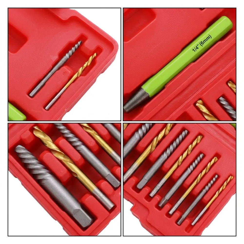 Professional Screw Removal Set For Rusty Fasteners With Spiral For Flute Extractors For Car Machinery Maintenance