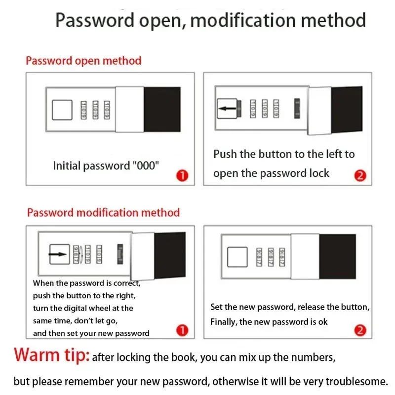 Password Exquisite Supplies PU Privacy Stationery School Secret Office With Record Travel Notes Notebook Notepad