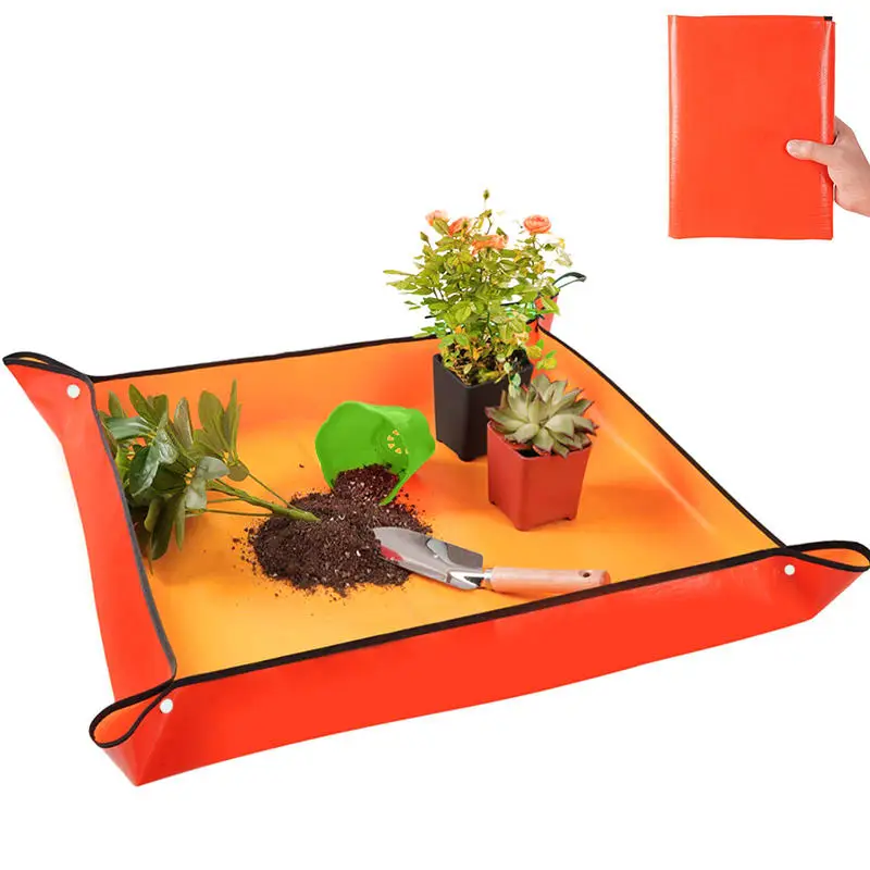 1Pcs Planting Mat 66cm-100cm Gardening Potting Pad Foldable Waterproof Garden Plant Flower Pot Transplanting Mats 3size