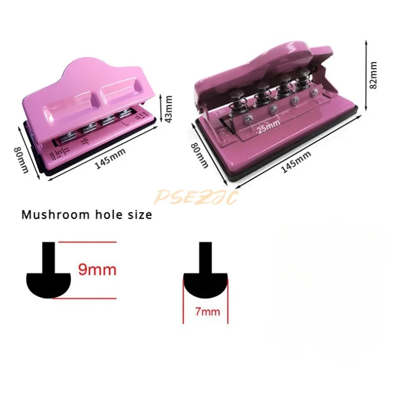 Mushroom Hole Punching Machine Student Loose Leaf Notebook Office Ledger Supplies T-hole Loose Leaf Paper Punching Machine