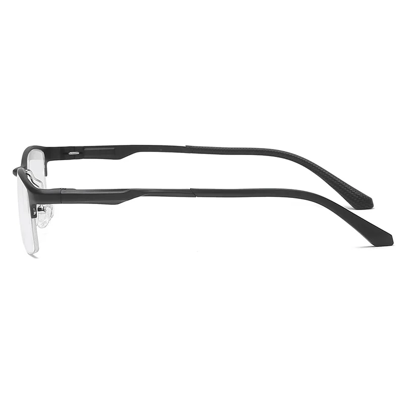 HDCRAFTER Titanium Glasses Frame 18g light Men Square Myopia Prescription Eyeglasses Frames Half Rim Optical Male Korean Eyewear