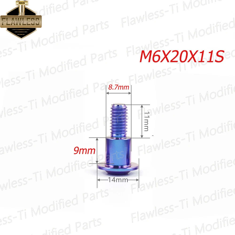 FLAWLESSTI Gr5 チタンボルトボディカバーフェンダーボルト M6 スズキ GSX 1000