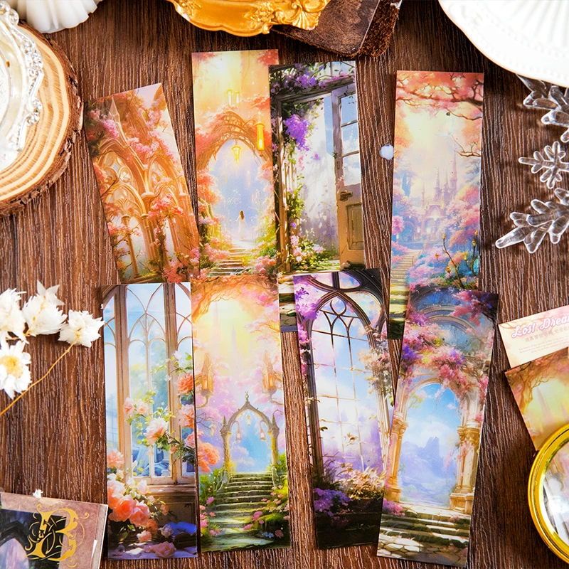 Yoofun 8pcs/lot Vintage Lost Dreams Creative Scrapbooking Journal DIY Decor Bookmarks Stationery Student Office Supplies