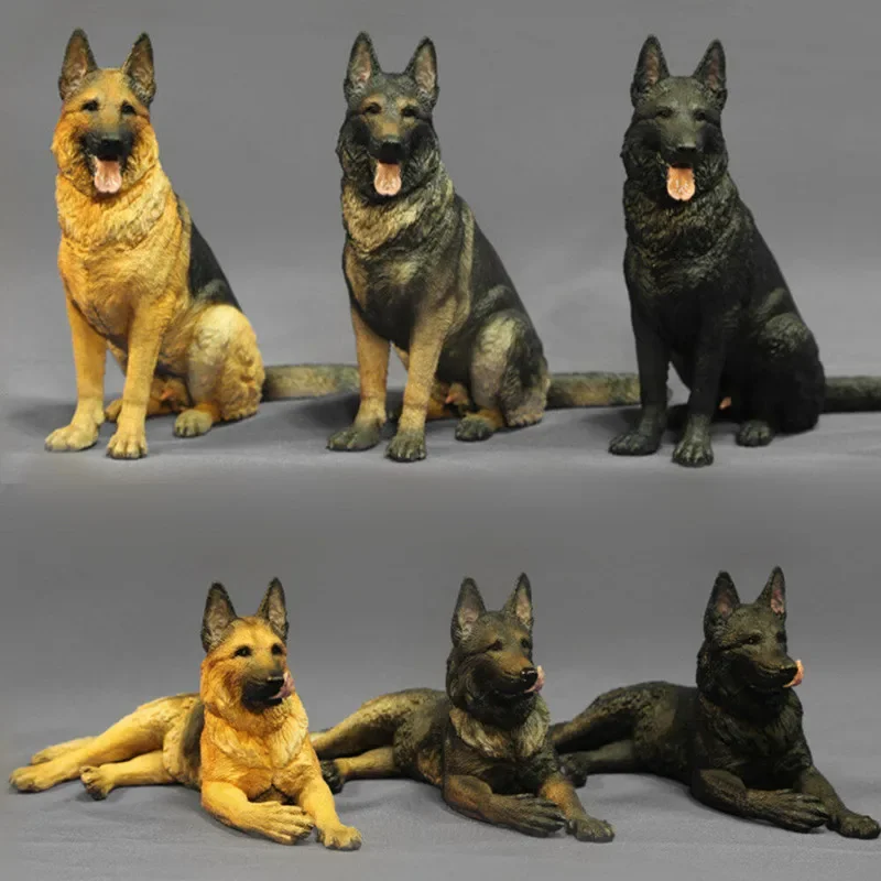 

Simulation 1:6 German Shepherd Dog Pets Animal Figure Model Toy Collector Decor Home Figurine ation Gift For