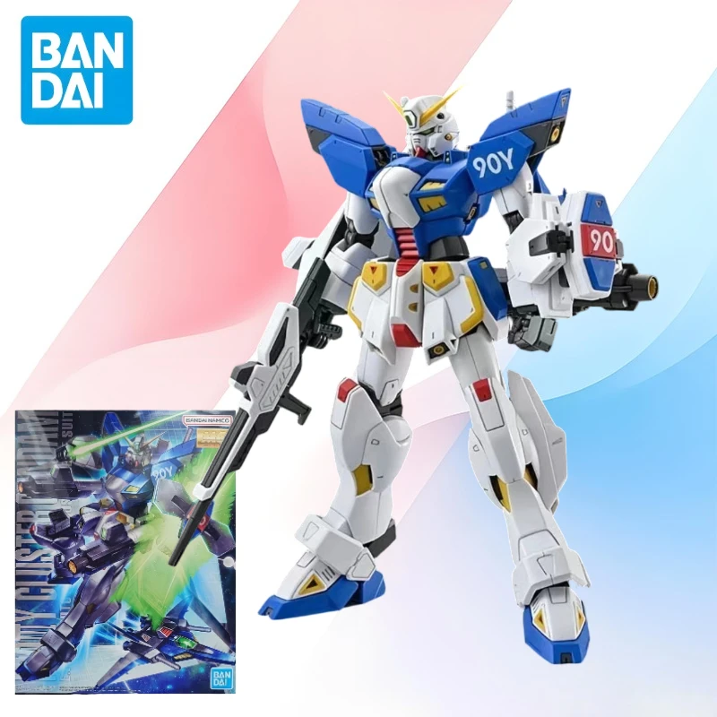 Low price New In Stock BANDAI Original Box MG F903Y CLUSTER  GUNDAM Action Figure Model Toy Gift for Kids Foam Box Packaging