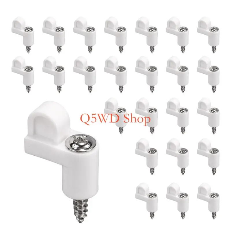 Q5WD Professional Grade Screen Frame Fasteners 24Pcs Nylon Clip & Metal Screws Window Screen Anchors with Nylon Clip