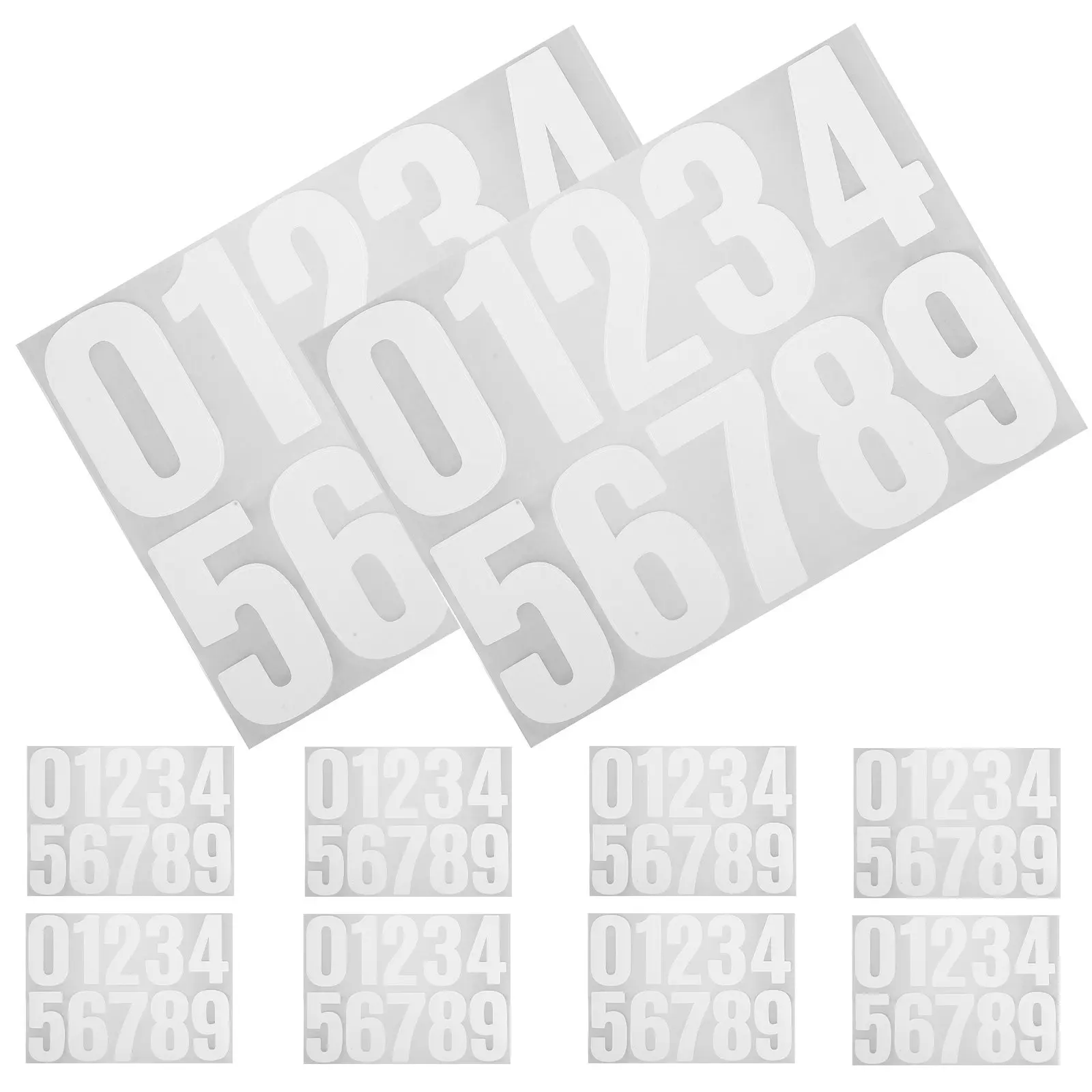 Waterproof Number Stickers 10 Sheets Self Adhesive House Address Labels for Mailbox Door Trash Can Outdoor
