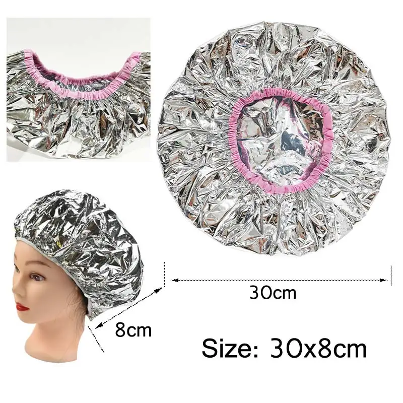 Hair Dye Cap Hair Bleach Cap Deep Conditioning Heat Cap Reusable Overnight Hair Masks Hat Cap Aluminum Foil Hair Processing Caps