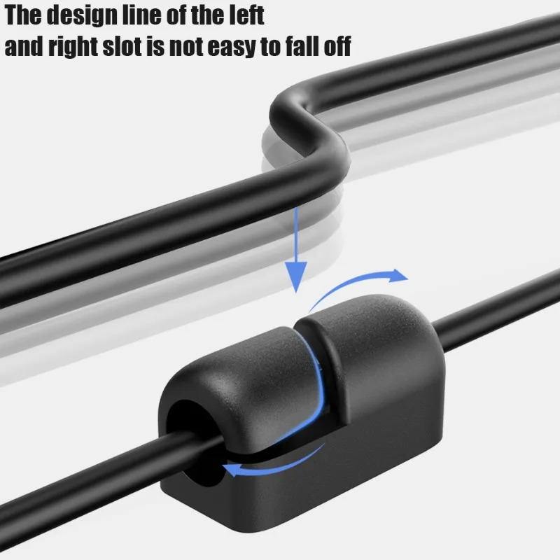 10/1Pcs Cable Clips Desktop Cable Management Self-adhesive Silicone Practical Power Cord Clamp Fixed Buckles for USB Cable Wire