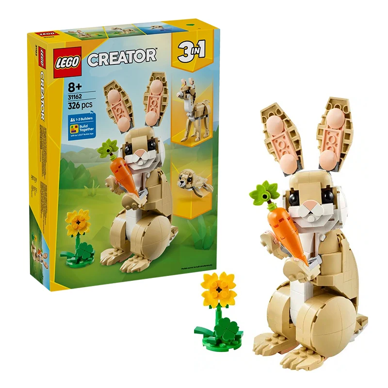 

Строительные блоки Lego 3-в-1, серия животных, милый кролик и дикая панда, детская игрушка-головоломка, модель игрушки «сделай сам», детский подарок