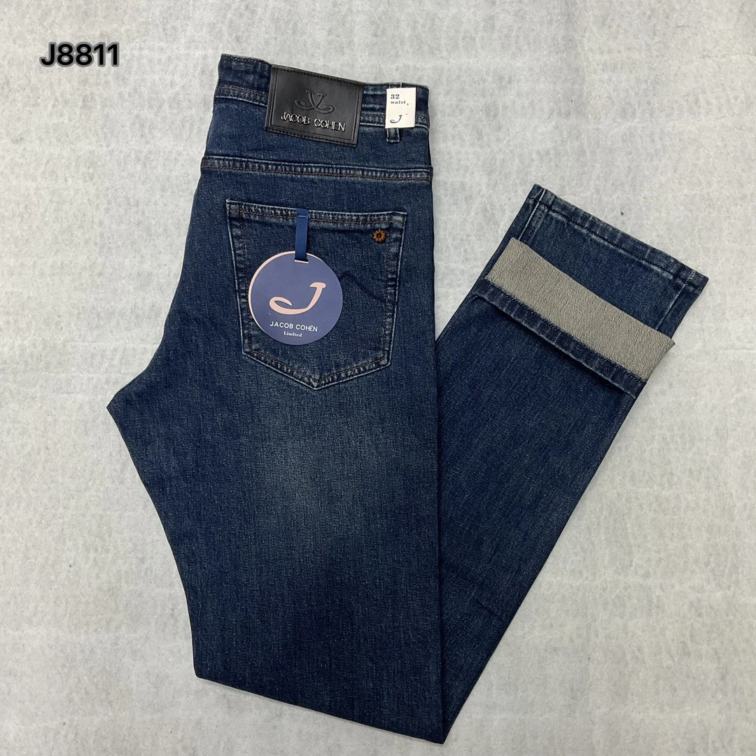 

BLLIYOSS Jeans Thin Cotton Men 2025 New Business Embroidery straight-leg Outdoors Pants Old Money High Quality 30 To 42 yarda