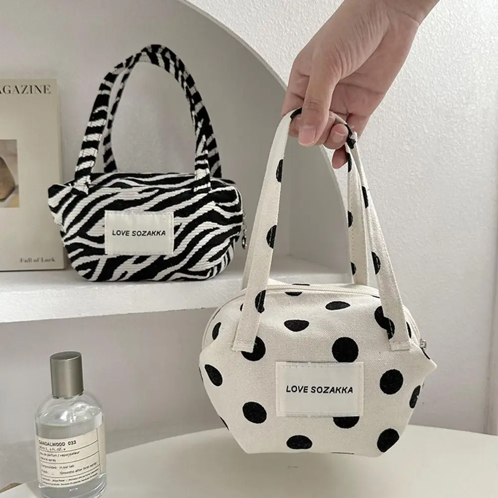 Fashion Leopard Print Tote Bag Canvas Women Handbag Large Capacity Simple Shopping Bag Portable Key Earphone Coin Storage Bag