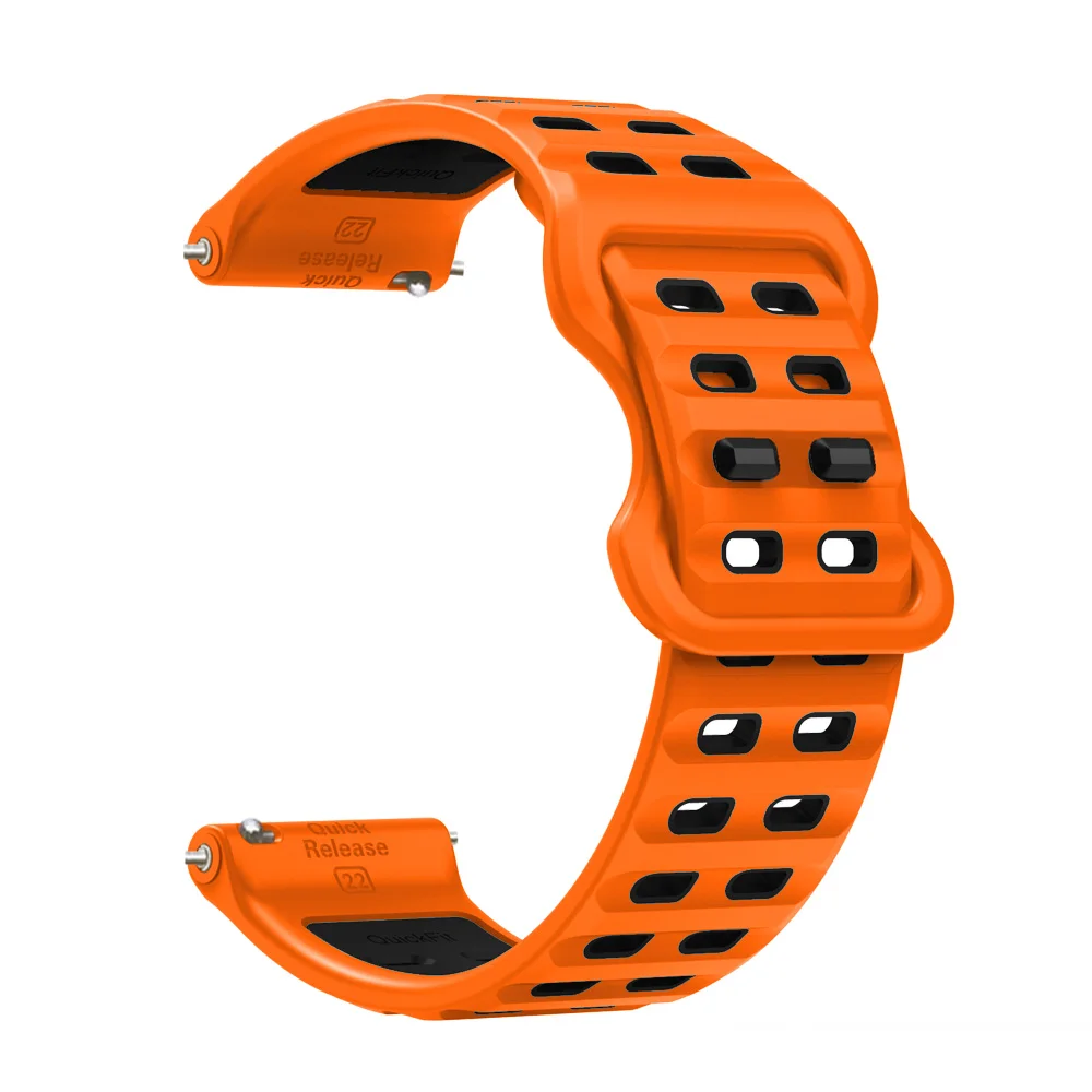 Correa de silicona de 22mm para Samsung Galaxy Watch 46mm SM-R800 Watch 3 45mm SM-R840 Gear S3 SM-R760 SM-R770 reemplazo de pulsera