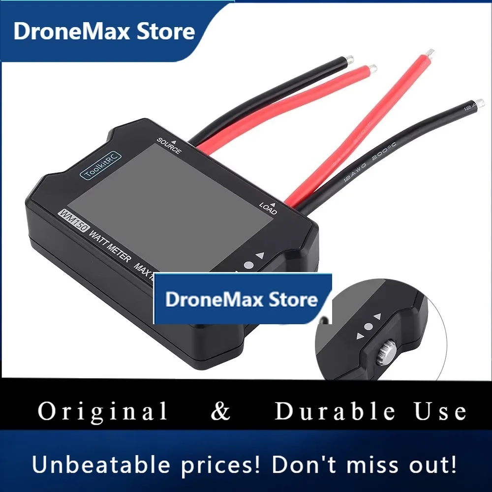 DroMaToolkitRC WM150 150A 50V Watt Meter Power Analyzer LCD Display Voltage Current Tester PWM Output For RC FPV Drone