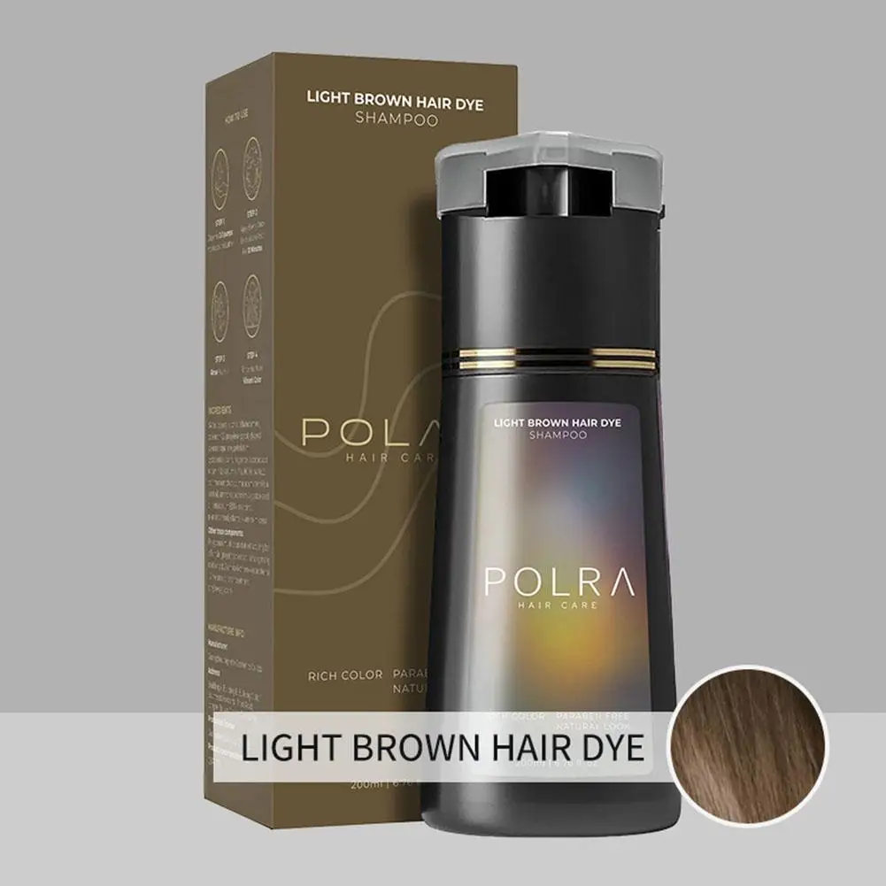 Neues 3-in-1 Instant Naturhaarfarben-Shampoo 200ml Grauhaarabdeckung Pflege Langanhaltend Semi-Permanent für Frauen und Männer – Detail 16