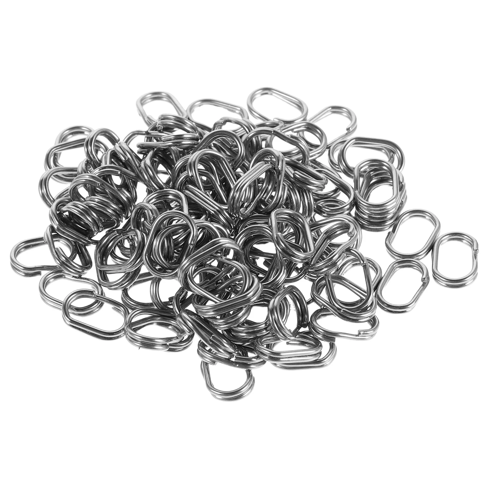 

100Pcs Stainless Steel Connector Rings Oval Double Open Jump Rings for DIY Jewelry Making Supplies Earring Necklace Bracelet