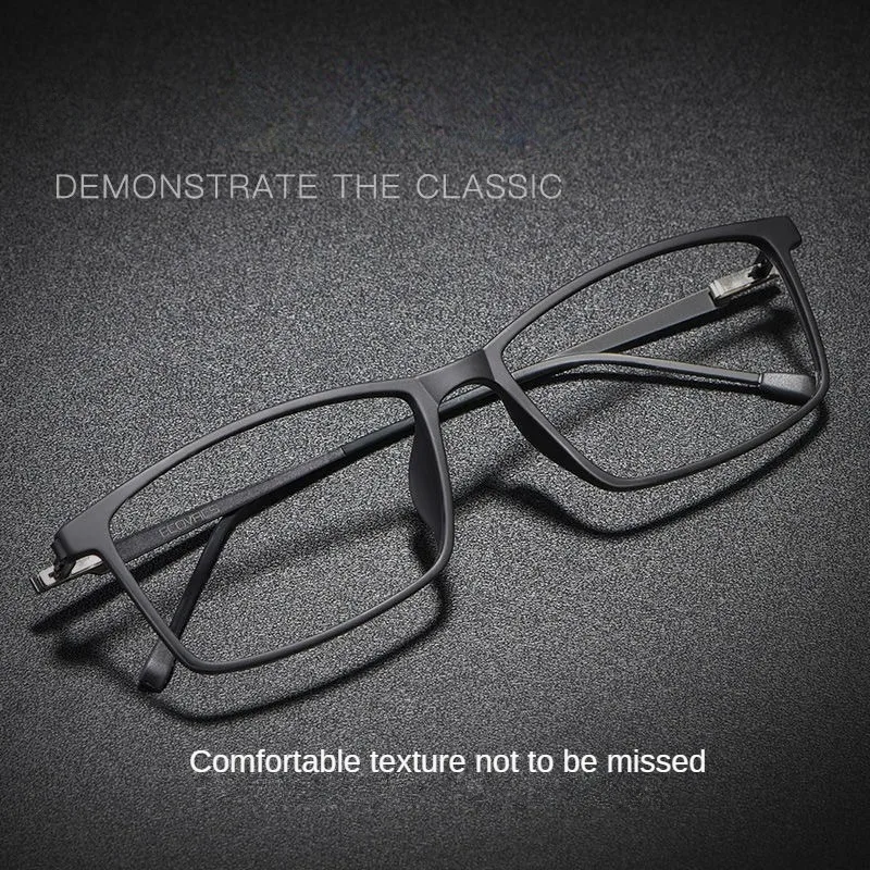 Retro Classic  ALLOY And TR Square Frame Glasses Ultra Light Comfortable One Piece Nose pad Non Slip Men Optical Prescri Glasses