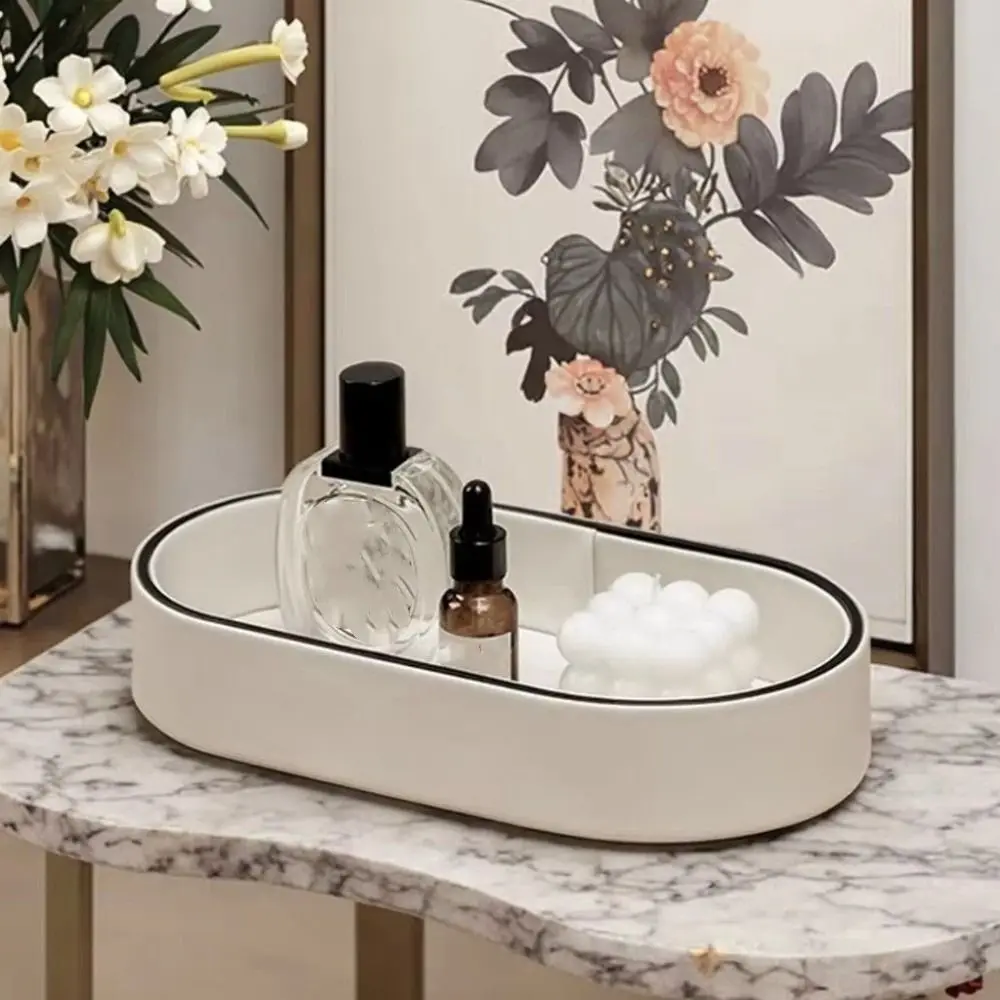 

Органайзер для ювелирных изделий из искусственной кожи, украшение для дома, гостиной, настольная косметика, разные лотки, ящик для хранения