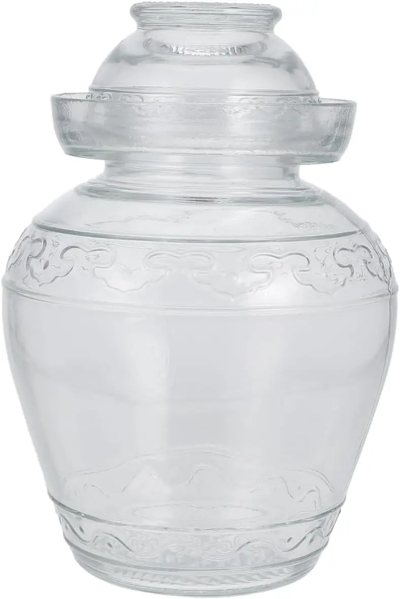 

2.5L Pickle Jar Fermentation Jar, Glass with Water Seal Lid, Fermentation Kit for Pickles, Kimchi, Sauerkraut, Kombucha, Cann