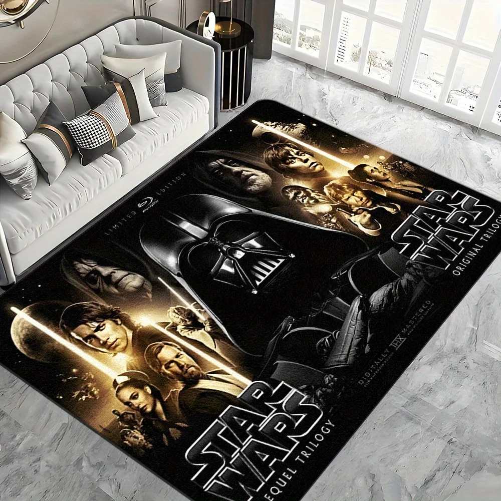 Tapete de Quarto STAR WARS - Tema Star Wars com Personagens Icônicos, Antiderrapante, Adequado para Quarto, Sala de Estar, Decoração de Ambiente