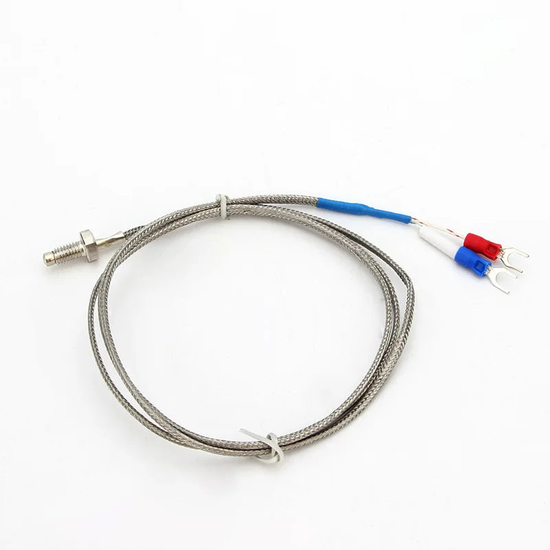 Thermocouple Thread M6 Screw K -Type PT100  1/2/3/4/5m Probe Sensor Temperature Sensor 0-400°C Temperature Controller