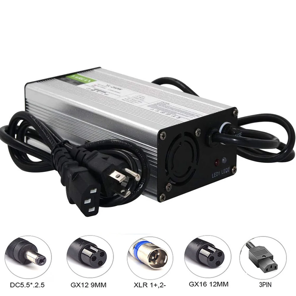 

84V 5A Charger 84V 8A Li-ion Battery Charger DC C13 Connector Used for 20S 72V Lithium Battery Aluminum Case with Cooling Fan