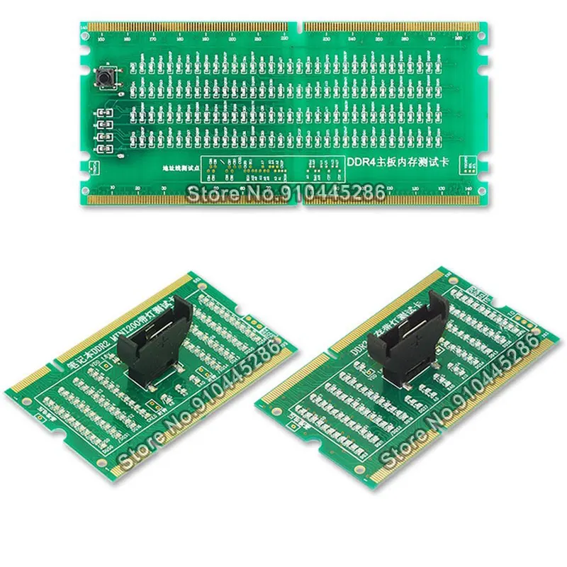DDR2 DDR3 DDR4 LED Motherboard Memory Slot Diagnostic Analyzer  Test Card CPU Light Tester False Load 1150 1151 1155 1156 Socket