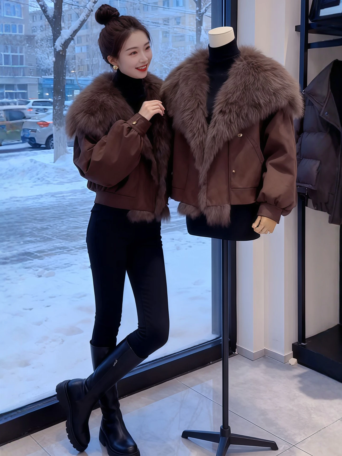 

Warm ort Parka Cotton Jaet Women's Winter Large Size Faion Loose Versatile Thermal Cotton Coat Durable Thiened Online...