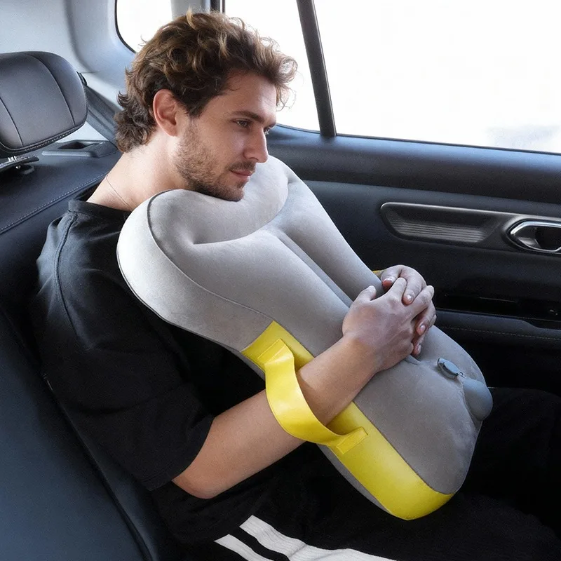 Inflatable Travel Pillow- Portable & Lightweight for Comfortable Sleeping Aid