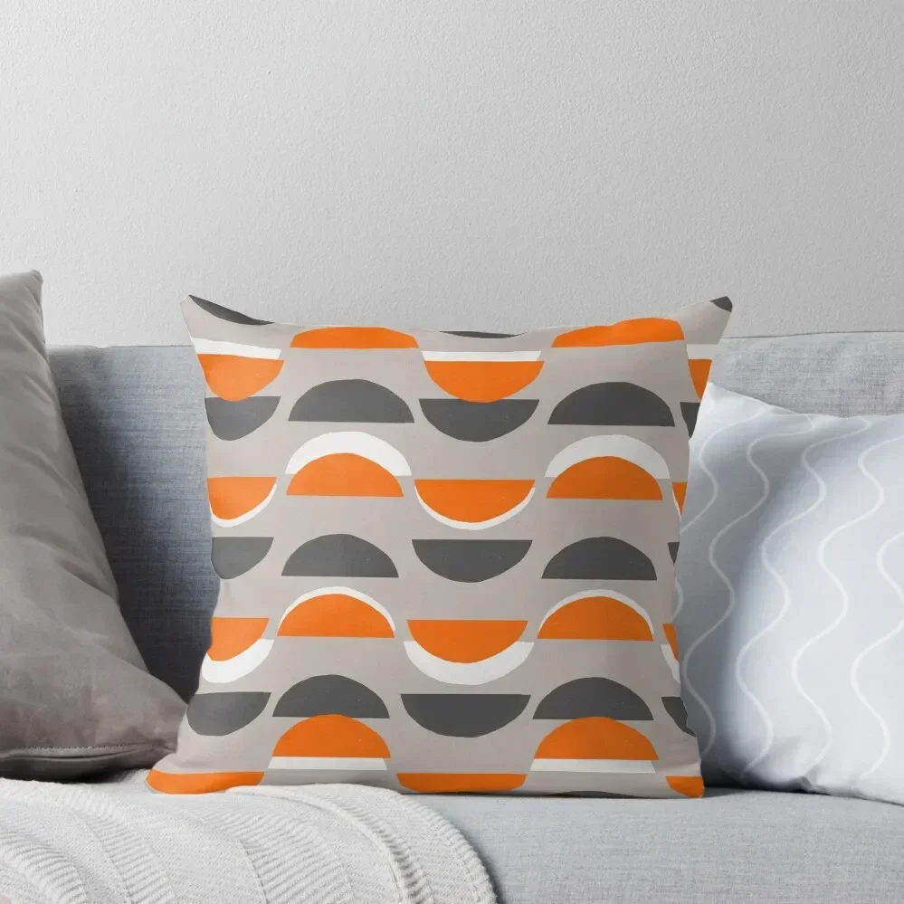 

Orange and Grey Abstract Throw Pillow Marble Cushion Cover Sofa Cushion Cover luxury home accessories luxury decor pillow