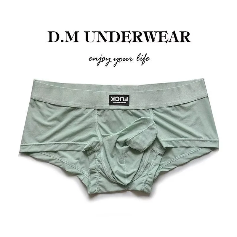 Men's Underwear Personality Boxer Pants Comfortable Light Breathable Ice Silk Underpants