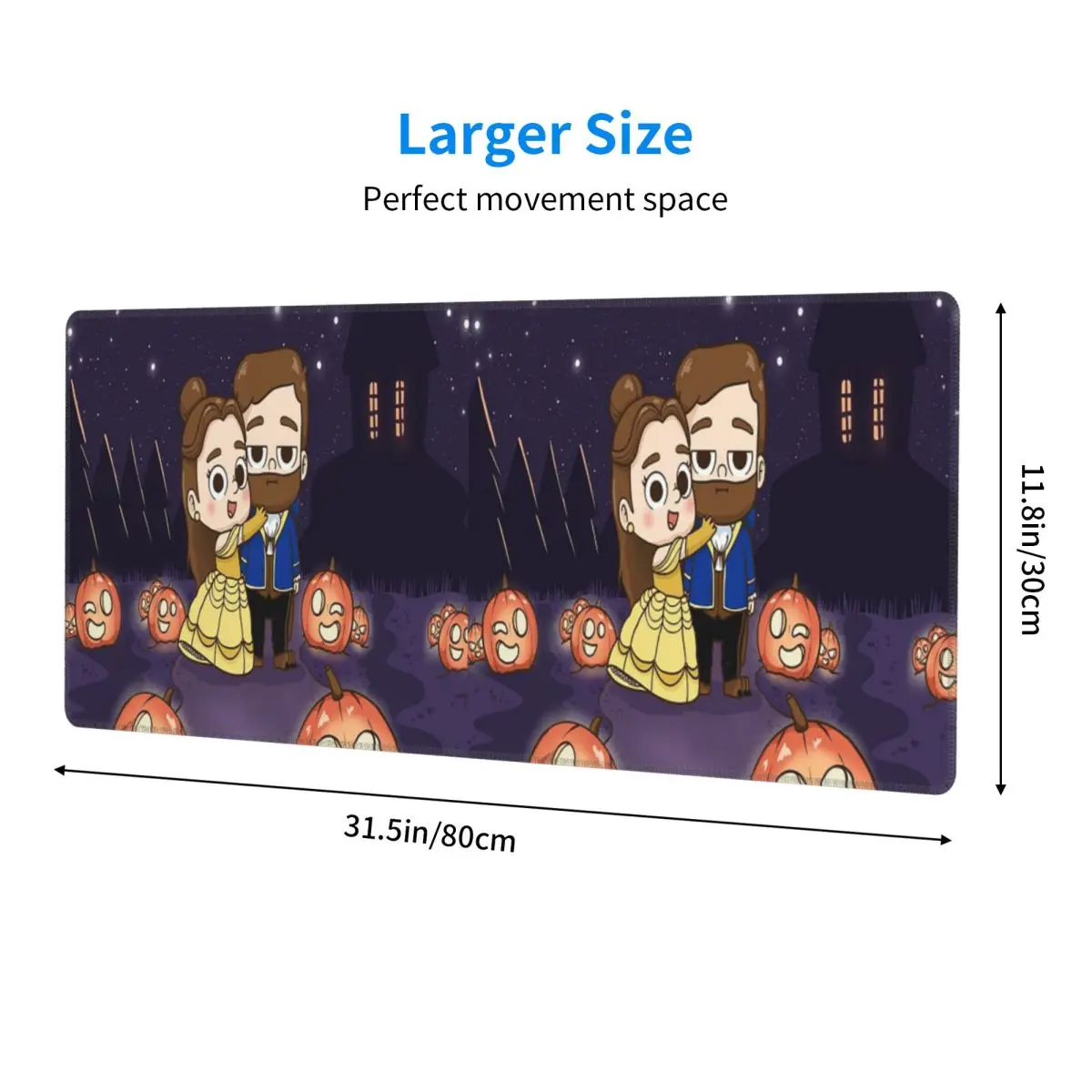 Large Mouse Pad Pibu-beauty And Beast - Pibubear Gamer PC Laptop Mats Keyboard Carpet Computer Gaming Desk Mat