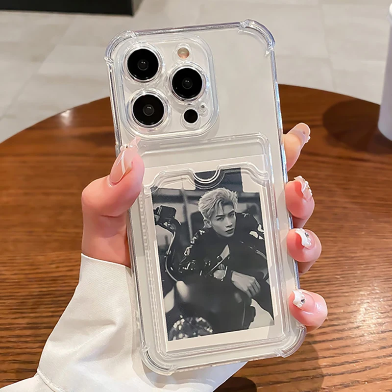 Transparente Kartensteckplatz-Tasche für Xiaomi Redmi Note 14 13 12 11 10 9 Pro Plus 5G Redmi Note 12S 11S 10S Silikon-Schutzhülle – Detail 8