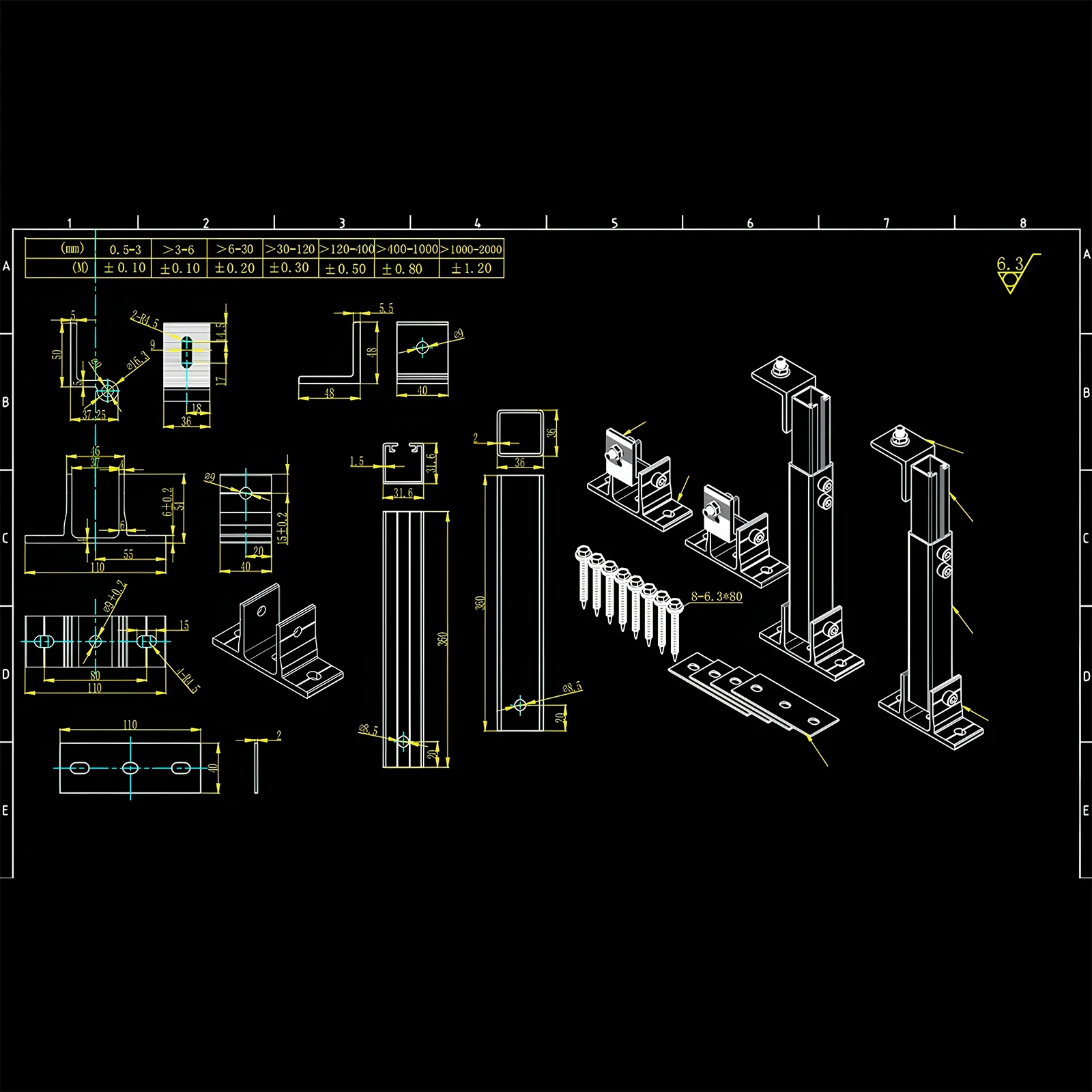 

Front And Rear Foot Mounts Solar Panel Racking PV Mounts Solar Panel Racking Adjustable Solar Mounting Bracket