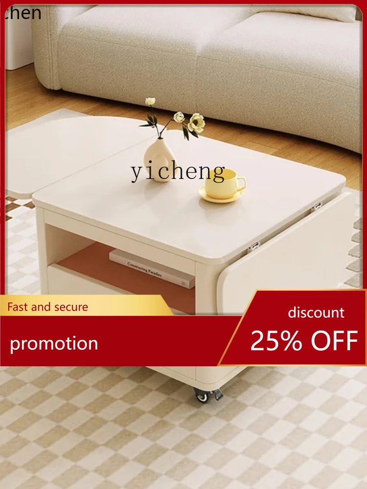 

YFY Coffee Table Dual-Use Small Apartment Living Room Home Creative Storage Cabinet Collapsible Tea Table